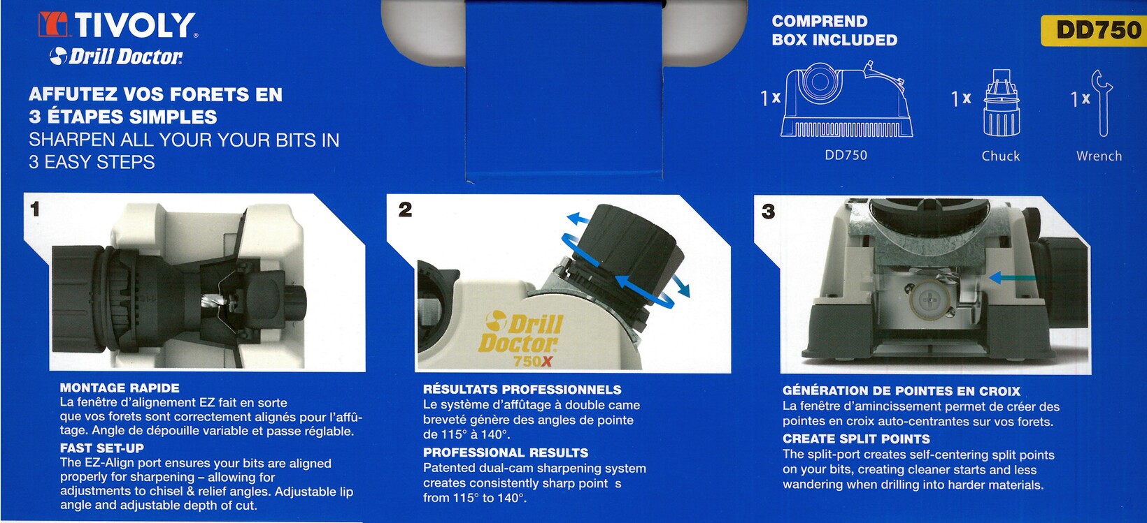 Tivoly Drill Doctor 400 - Afiladora de brocas (de 2,5 a 13 mm punta 118º