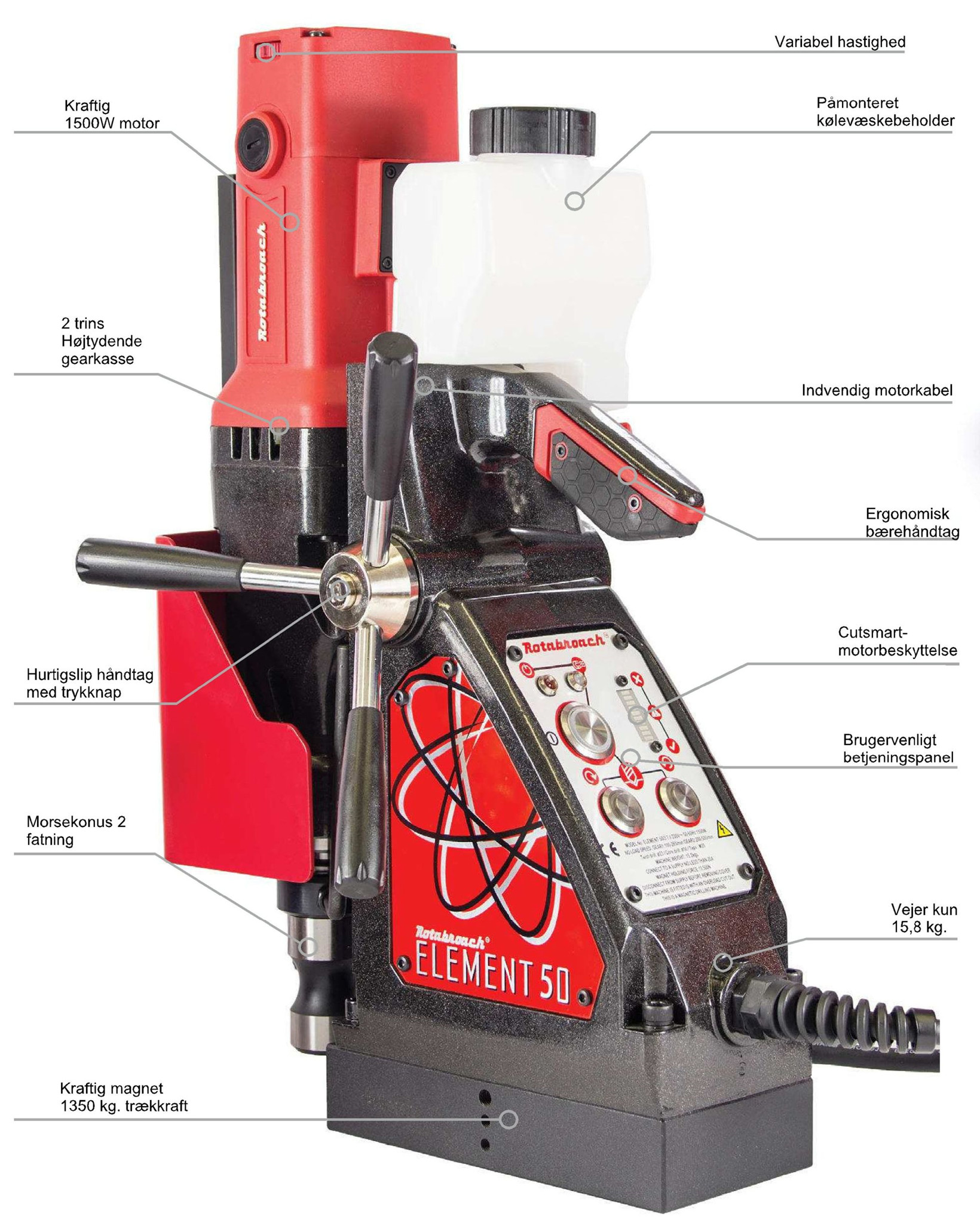 Rotabroach Magnetboremaskine Element E50 Serie nr.: