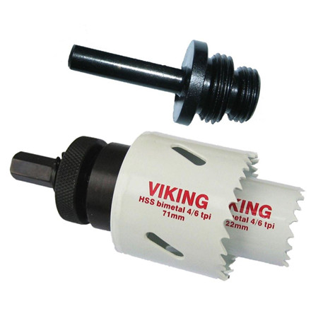 VIKING Oops adaptor type MH to holesaw arbor for enlarging existing hole