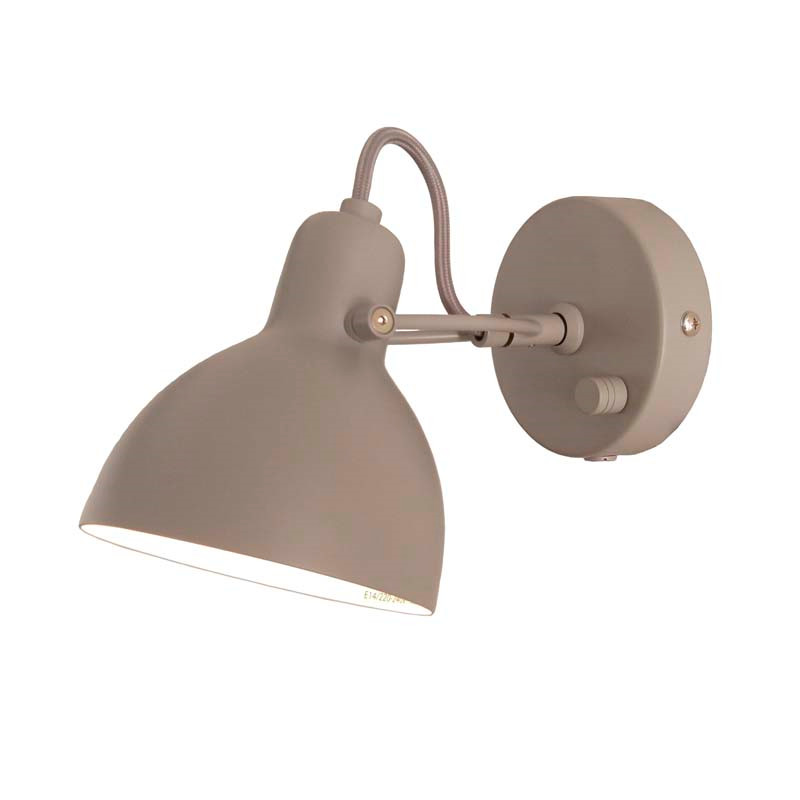 Focus mini vÃg grÃ
e14/30w væglampe hagro – køb online – designlite Væglampe seng