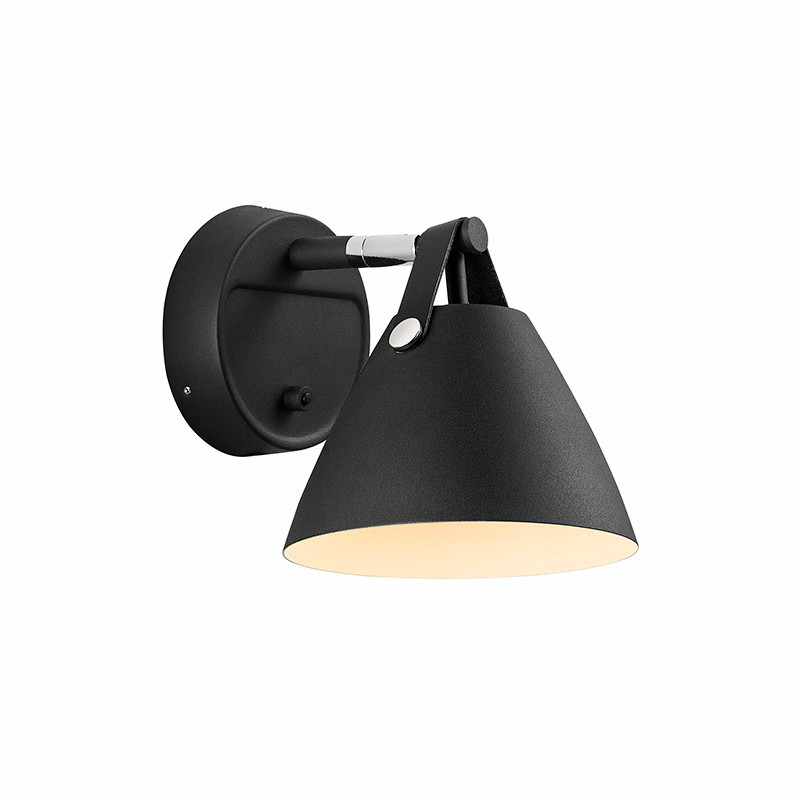 Strap 15 væglampe sort nordlux – køb online – designlite Væglampe seng