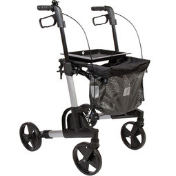 Rollator - Kudu Sølv - sædehøjde 65 cm