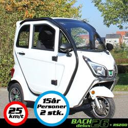 Kabinescooter Bach Delux 26 - Hvid - inkl. Batteri RS200