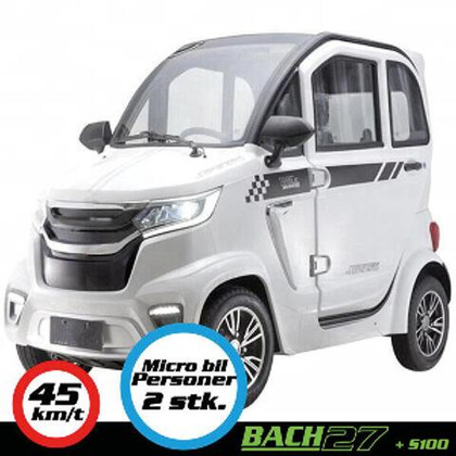 Kabinescooter BACH 27 quadricycle incl. Batteri S100| 4 Hjul