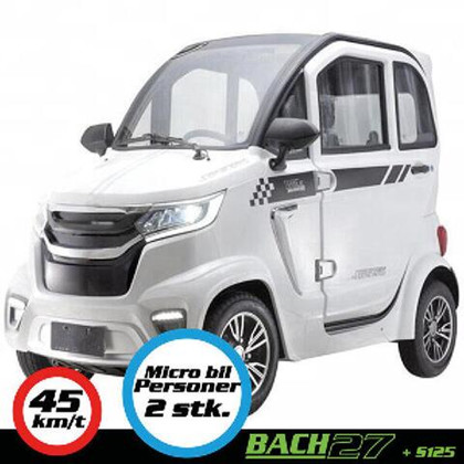 Kabinescooter BACH 27 quadricycle incl. Batteri S125| 4 Hjul