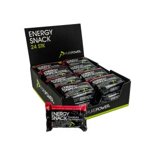 PurePower Energy Snack med tranebær og kerner - æske med 24 stk.
