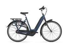 GAZELLE El-cykel | GRENOBLE C8 HMB | Mallard blue mat | Lav indstigning - Batteri Guld