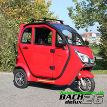 Kabinescooter Bach Delux 26 - Rød - inkl. Batteri RS200