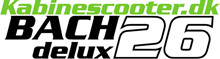 Kabinescooter Bach Delux 26 - Rød - inkl. Batteri RS125