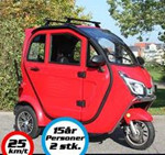 Kabinescooter Bach Delux 26 - Rød - inkl. Batteri RS100 