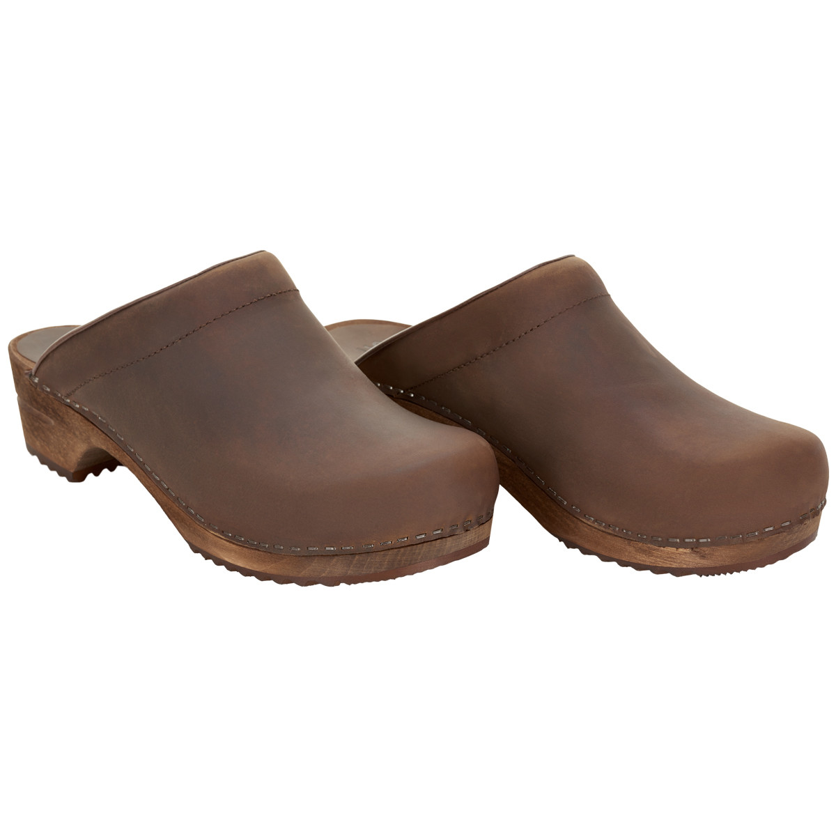brown clogs