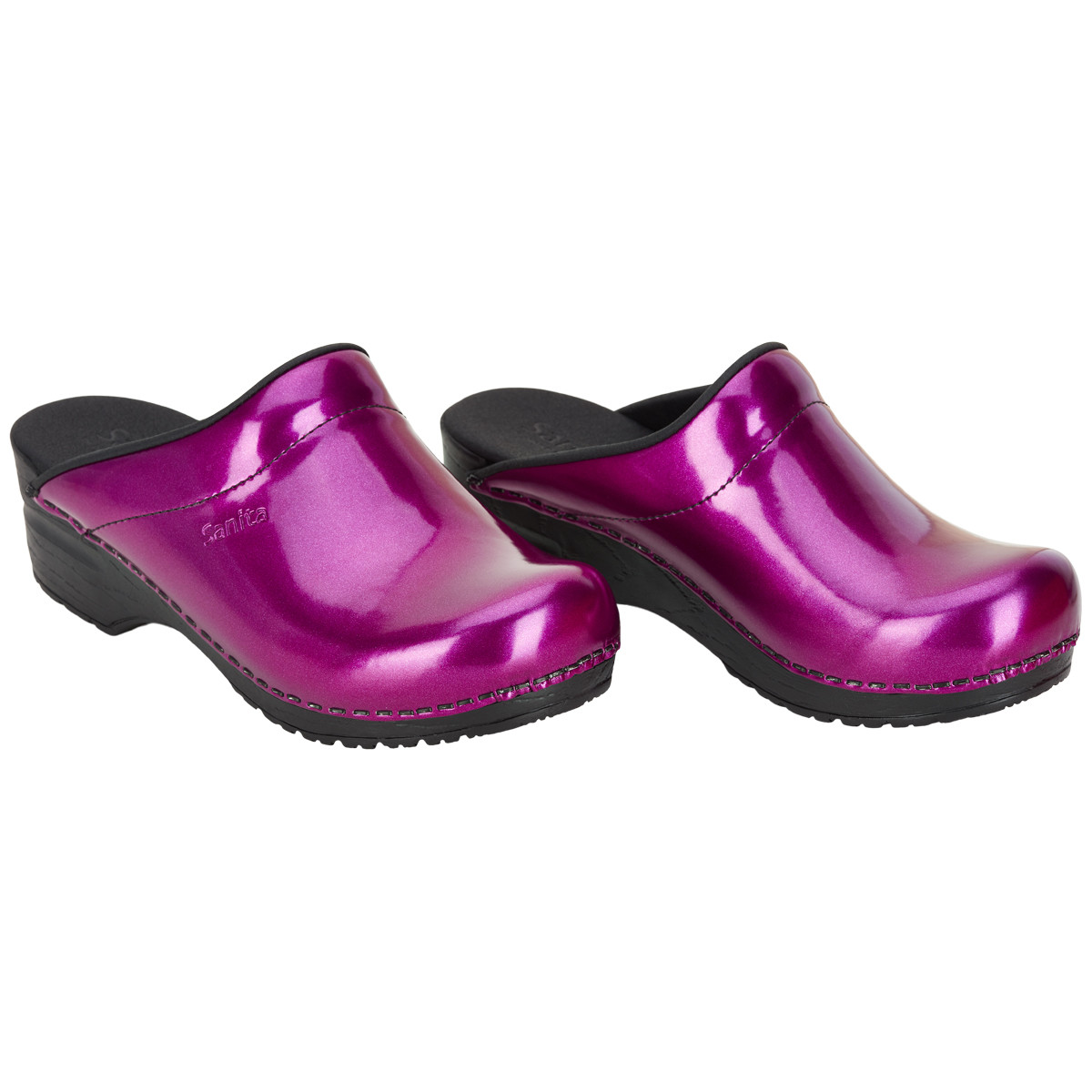 Sanita Original Metallic Patent Open Lilla Størrelse: