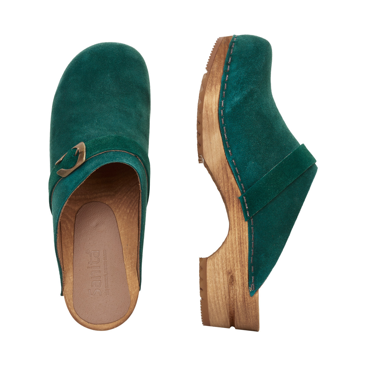 Billede af Sanita Hedi Clogs Green, Size: 35, Ladies