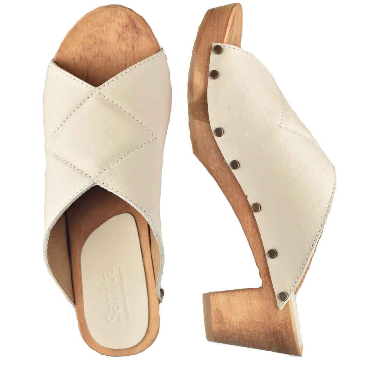 Se Sanita Kelo Flex Sandal Creme, Størrelse: 36, Dame hos Sanita