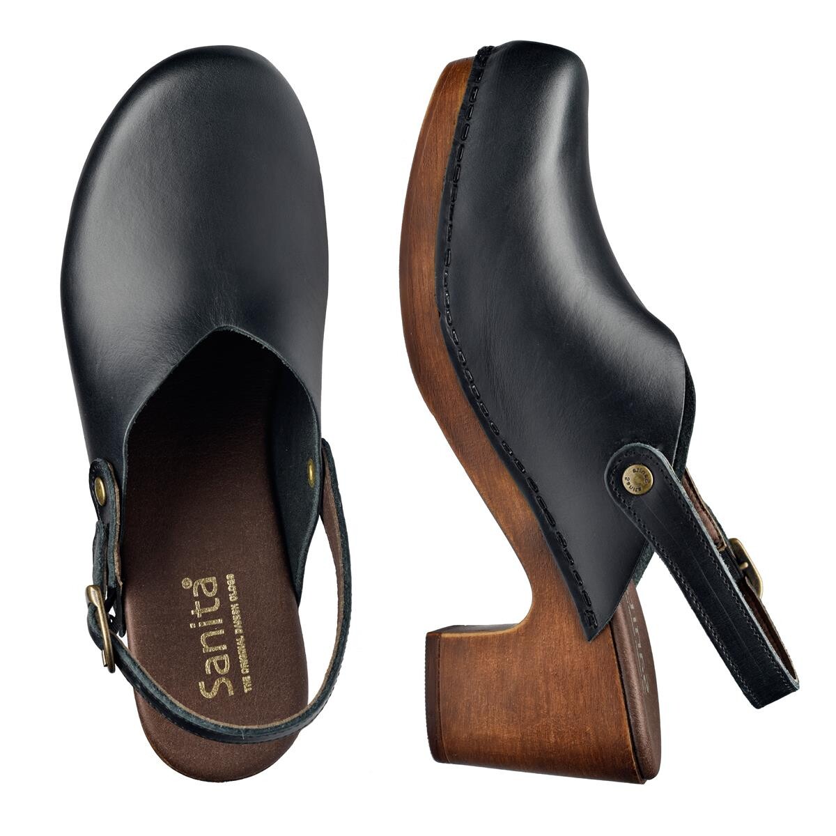 Sanita Non Wood Sahari Sandal Black Size: 36 Ladies