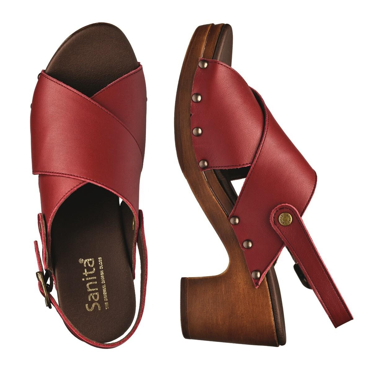Sanita Non Wood Sia Sandal Rød Størrelse: 37 Dame