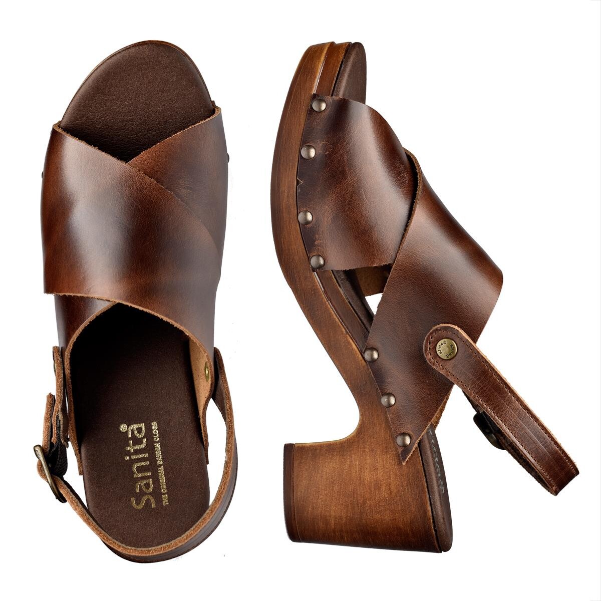 Billede af Sanita Non Wood Sia Sandal Brun, Størrelse: 41, Dame