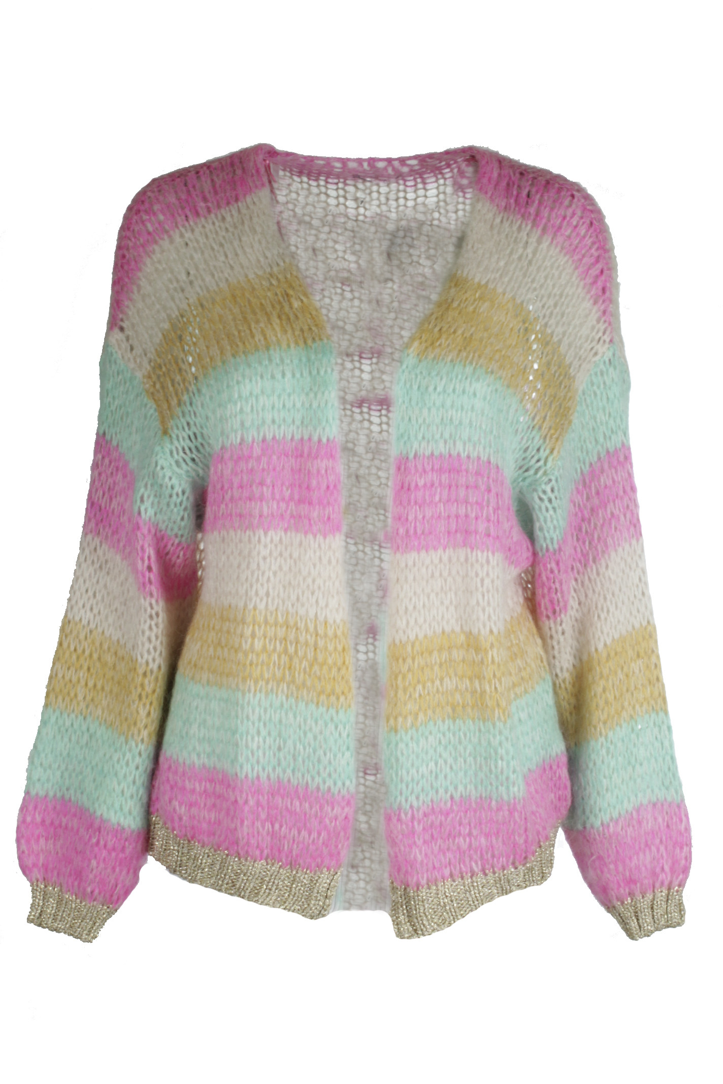 black colour filuca cardigan pastel multi