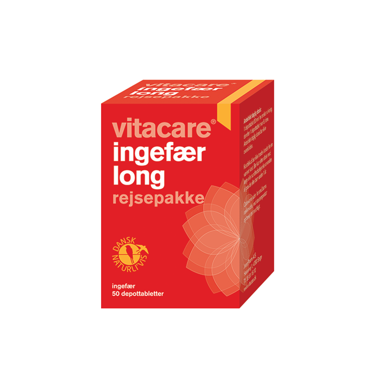 VitaCare Ingefær Long rejsepakke, 50 stk.