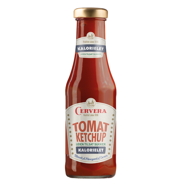 Cervera kalorielette tomat ketchup uden tilsat sukker, 320 g.