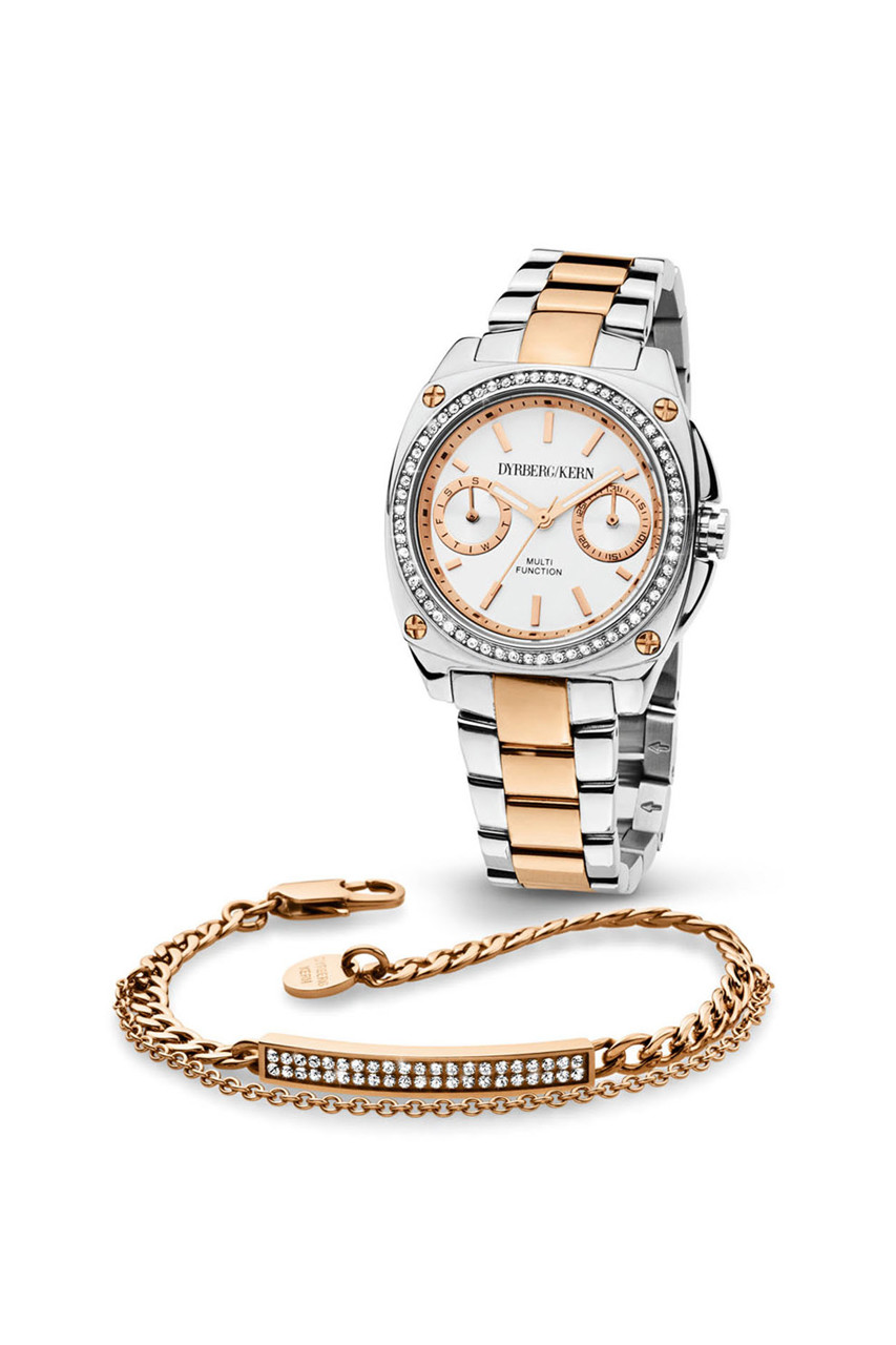 DYRBERG/KERN TF SATINELLE SMC 15S5 & BRACELET SET 10211 (Silver, Rose, ONESIZE)