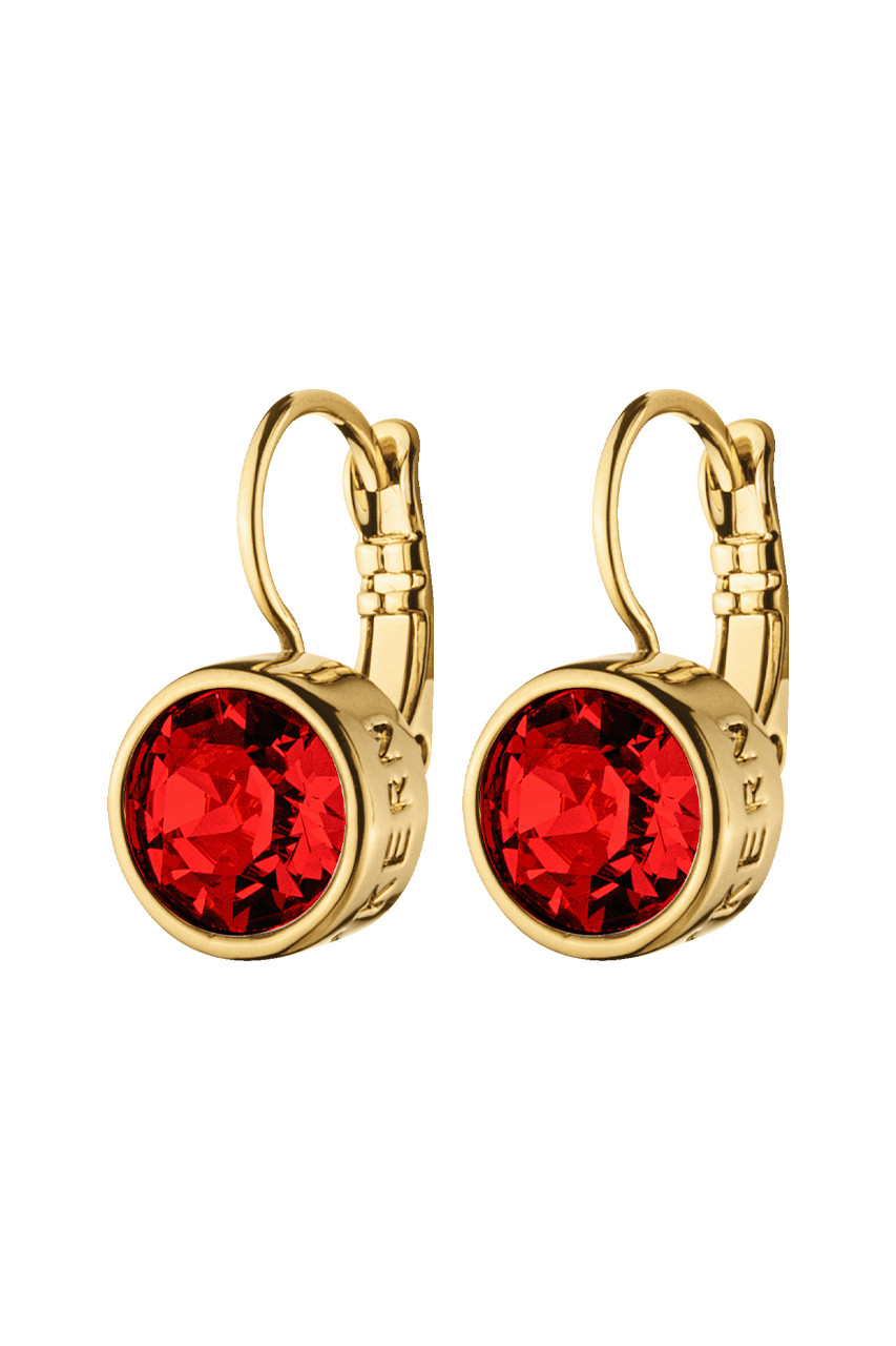 Dyrberg Kern Dyrberg/Kern Louise Earring , Color: Gold/Red, Onesize, Women