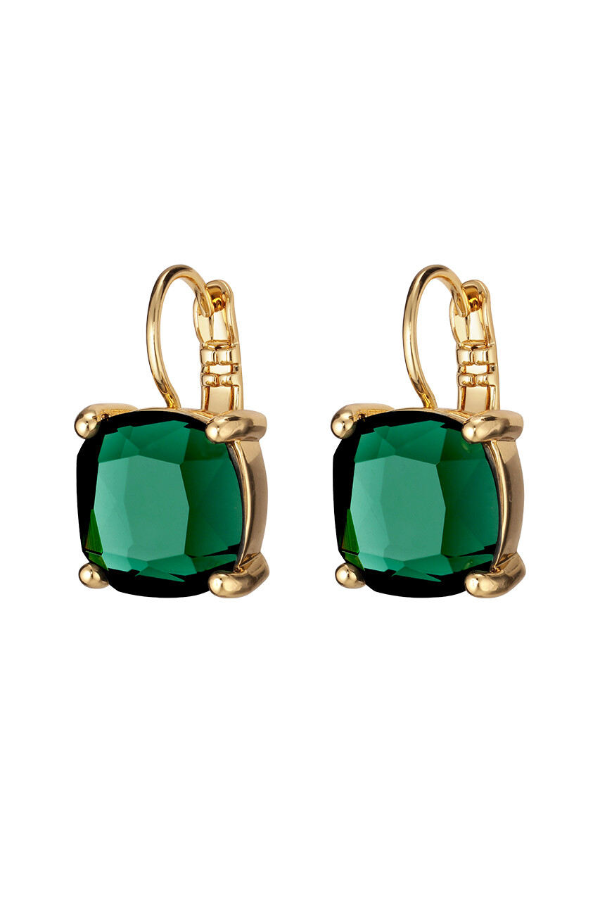 Dyrberg Kern Dyrberg/Kern Agneta Earpost, Color: Gold/Green, Onesize, Women