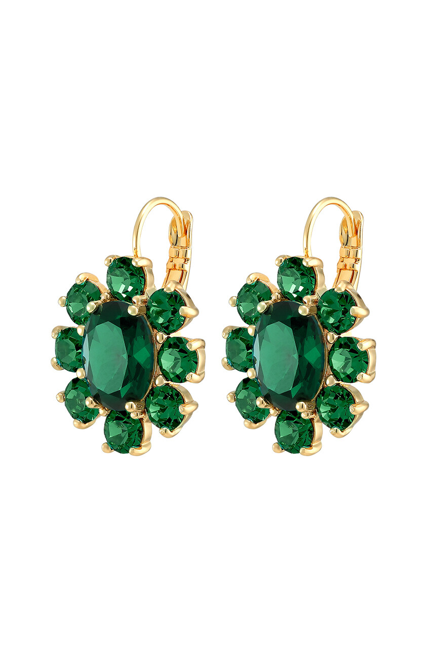 Billede af Dyrberg/Kern Valentina Earring, Color: Gold/Green, Onesize, Women