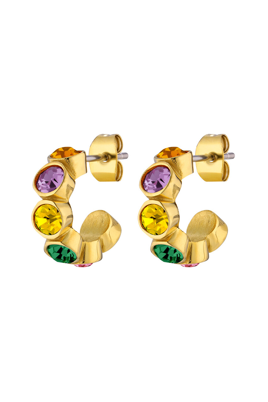 Dyrberg Kern Jenna Earring, Color Gold, Rainbow, Onesize, Women