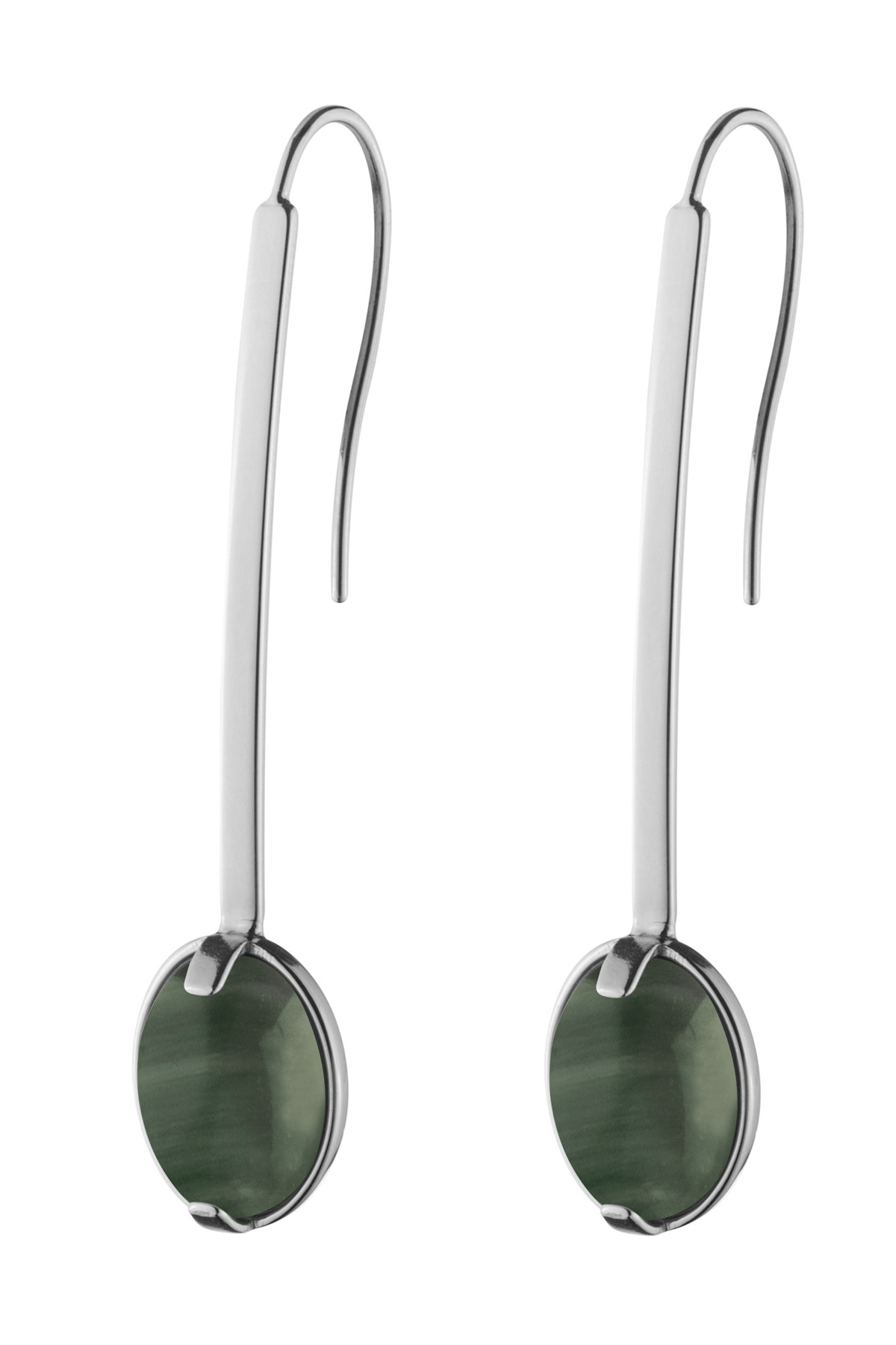 Billede af Dyrberg/Kern Floyd Earring, Color: Silver/Green, Onesize, Women