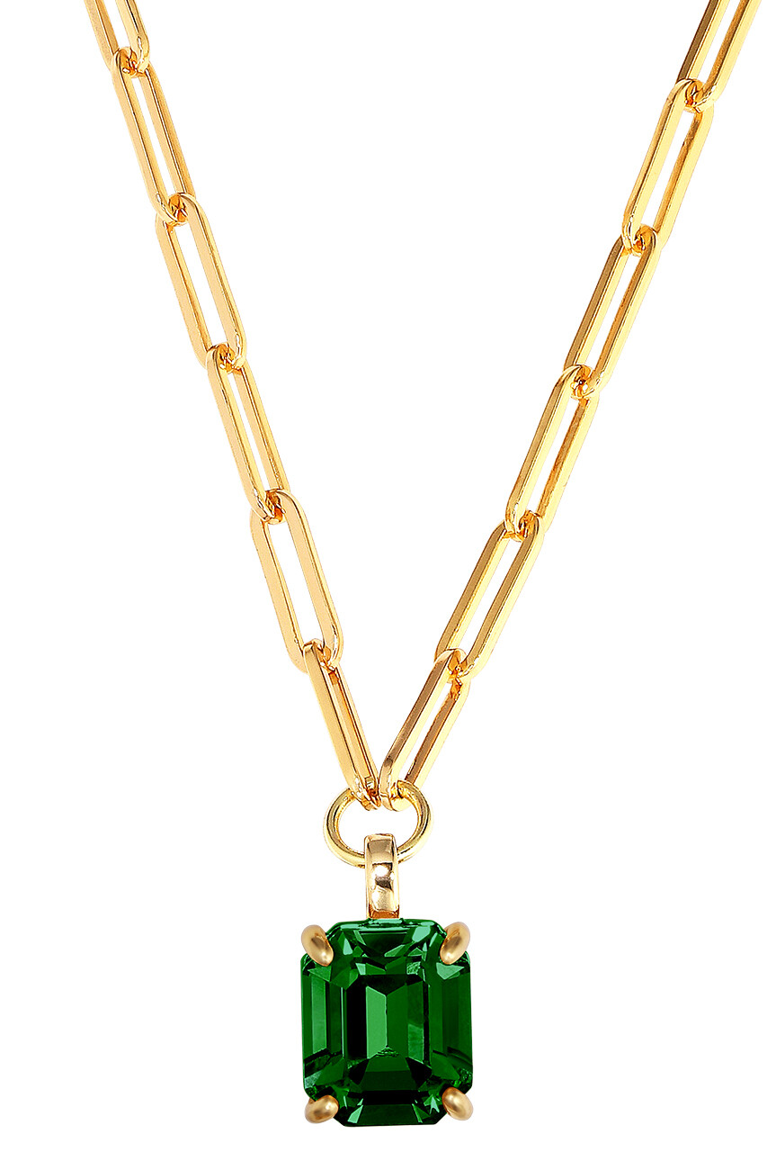 Dyrberg Kern Octa Necklace, Color Gold Green, Onesize, Women