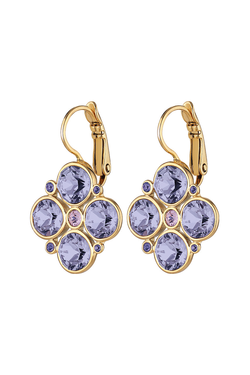 Dyrberg Kern Dyrberg/Kern Mia Earpost, Color: Gold/Purple, Onesize, Women