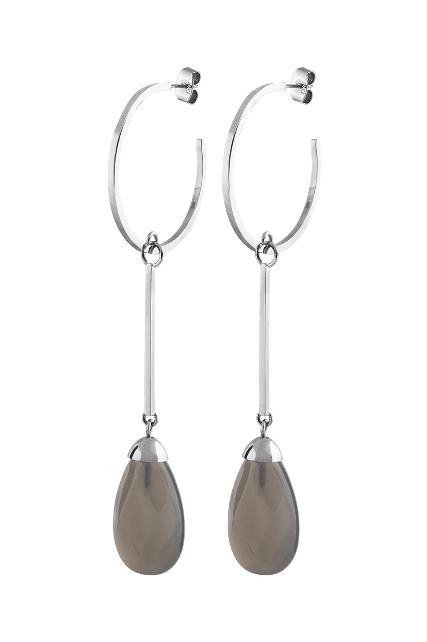 Dyrberg Kern Dyrberg/Kern Akua Earpost, Color: Silver/Grey, Onesize, Women