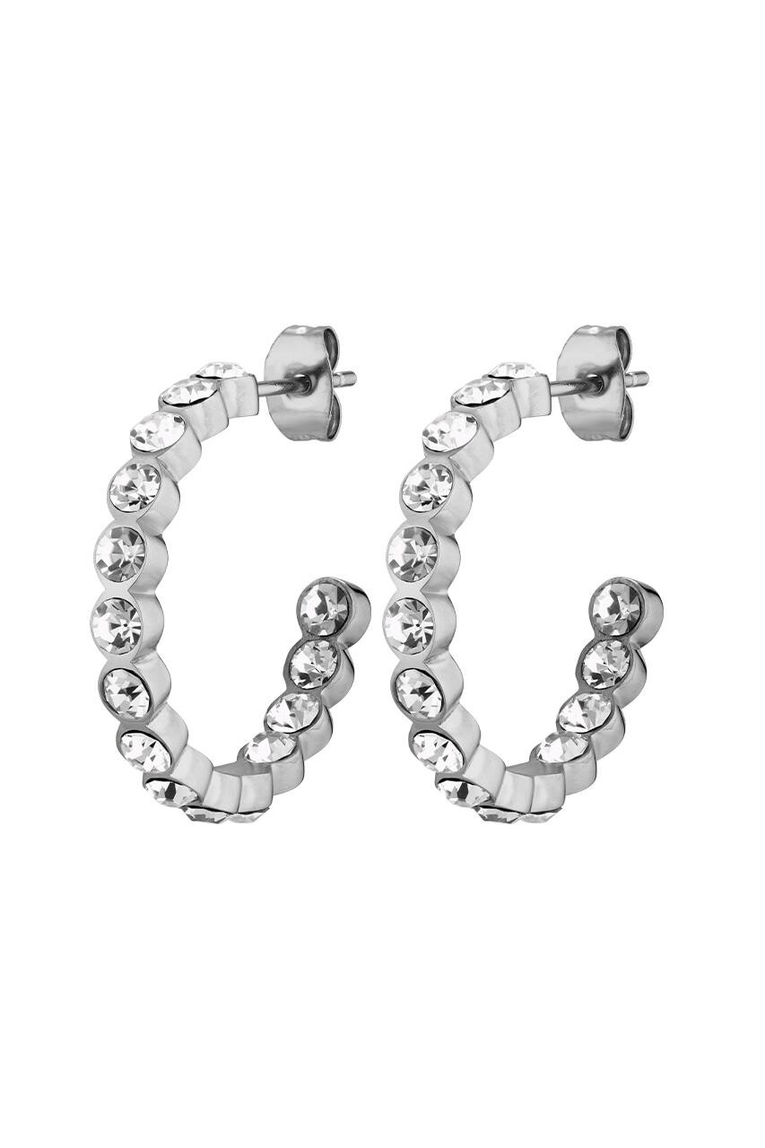 Dyrberg Kern Holly Earring, Color Silver Crystal, Onesize, Women