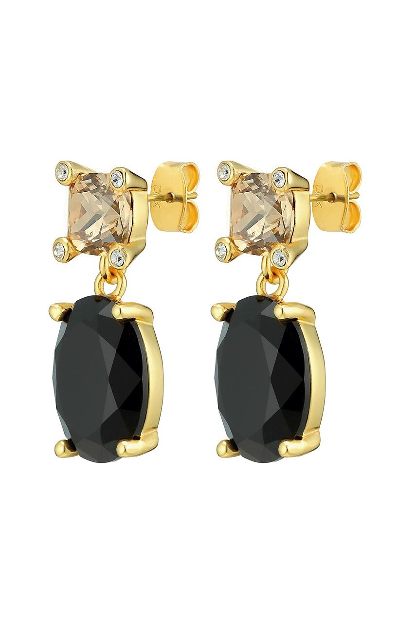 DYRBERG KERN ANTONIA EARRING 390061 (Gold, Black, ONESIZE)
