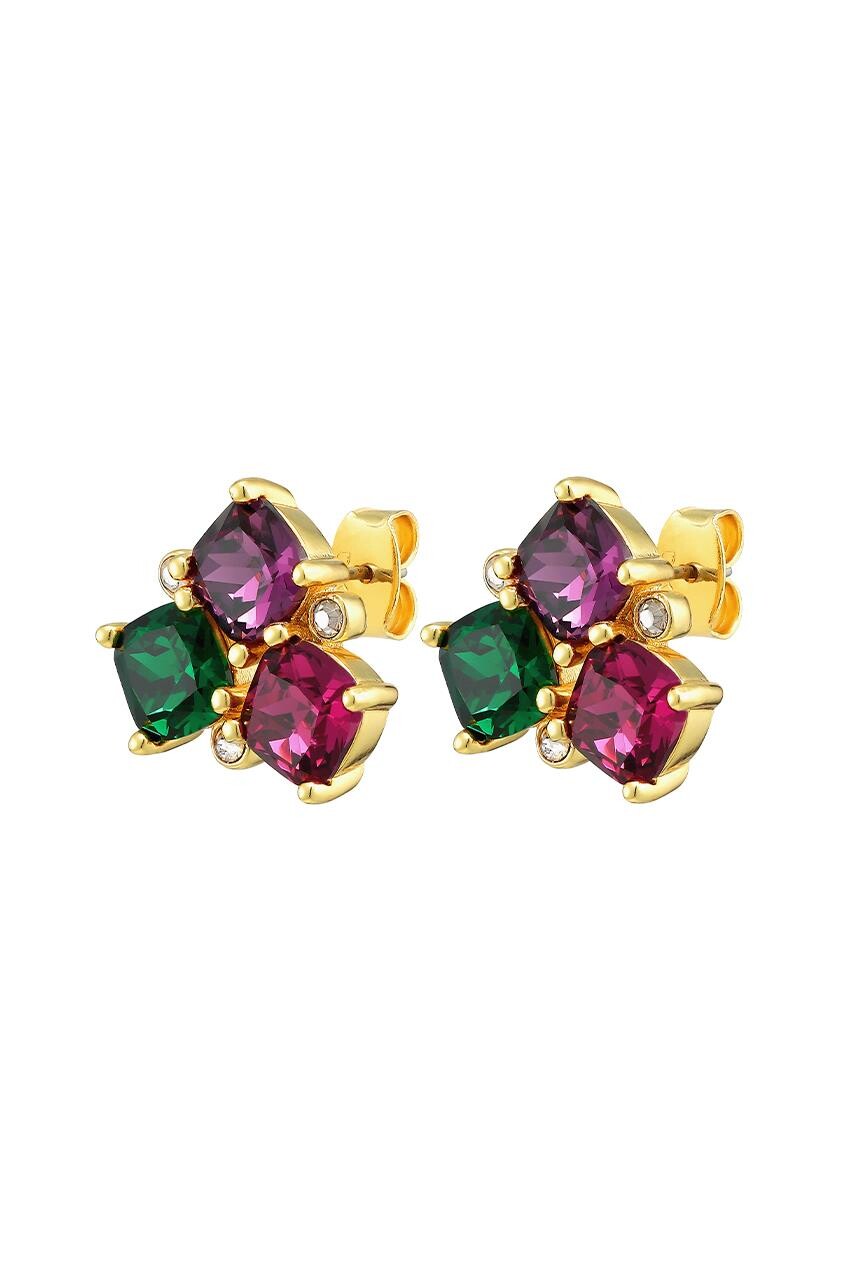 Billede af Dyrberg/Kern Viena Earring, Color: Gold/Purple, Onesize, Women