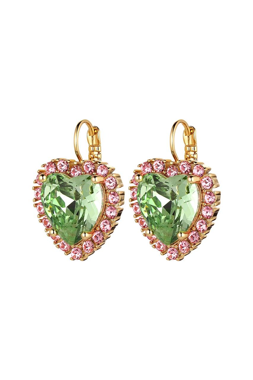 Billede af Dyrberg/Kern Felicia Earring, Color: Gold/Green, Onesize, Women