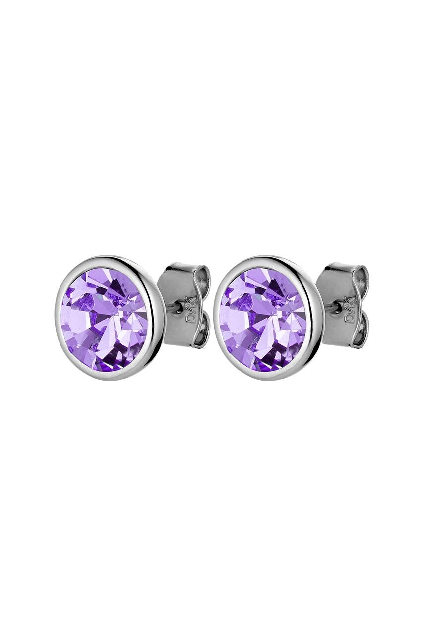 Billede af Dyrberg/Kern Dia Earring, Color: Silver, Purple, Onesize, Women