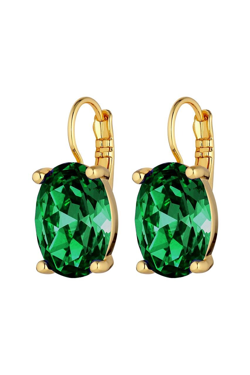 Billede af Dyrberg/Kern Chantal Earring, Color: Gold/Green, Onesize, Women