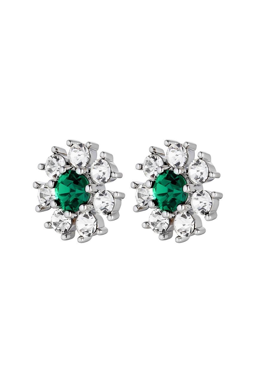 Billede af Dyrberg/Kern Aude Earring, Color: Silver/Green, Onesize, Women