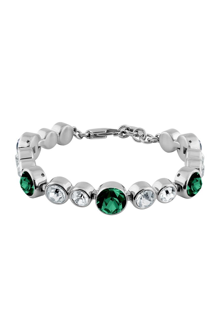 DYRBERG/KERN CALICE BRACELET 430168 (Silver, Green, ONESIZE)