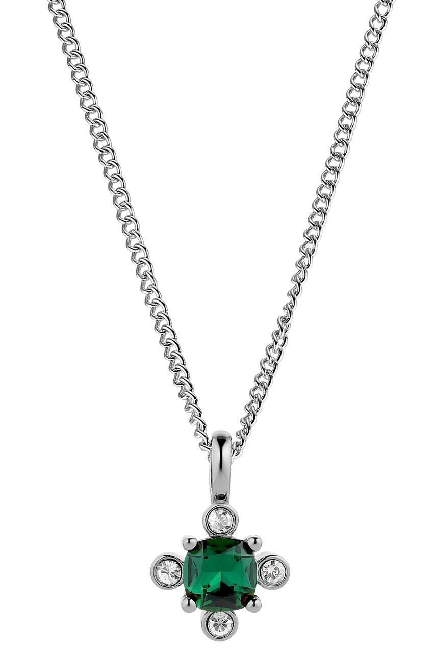 Billede af Dyrberg/Kern Rimini Necklace, Color: Silver/Green, Onesize, Women