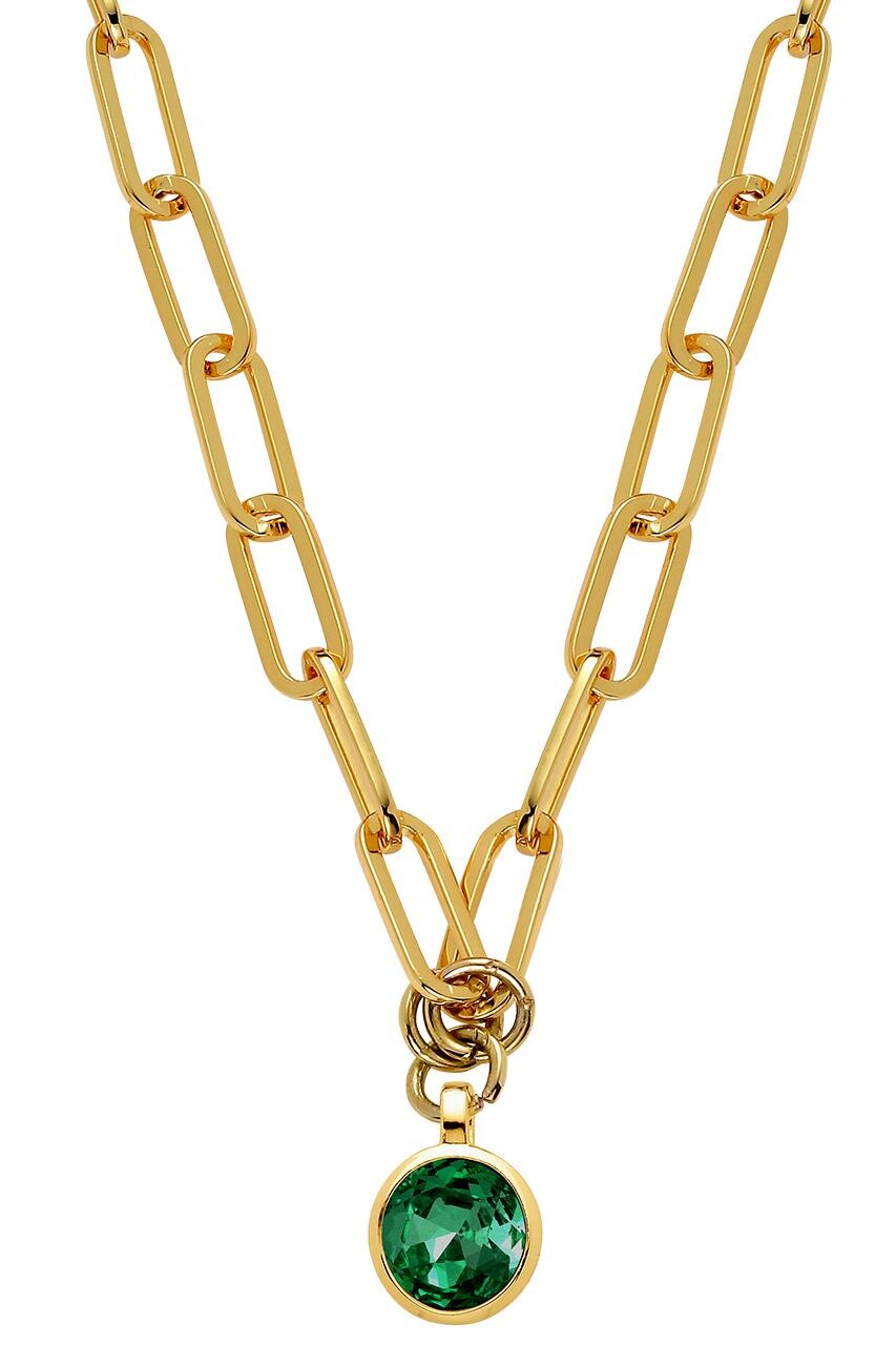 Billede af Dyrberg/Kern Lisanna Necklace, Color: Gold/Green, Onesize, Women