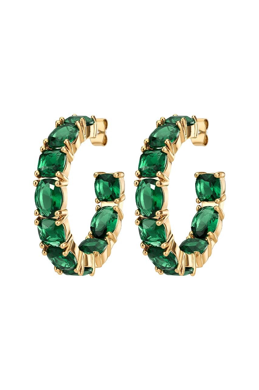 Billede af Dyrberg/Kern Gretia Earring, Color: Gold/Green, Onesize, Women