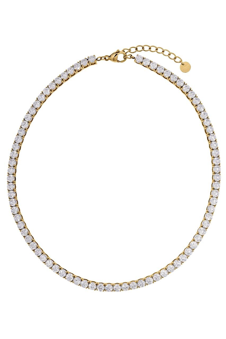 Billede af Dyrberg/Kern Snake Necklace , Color: Gold/Crystal, Onesize, Women