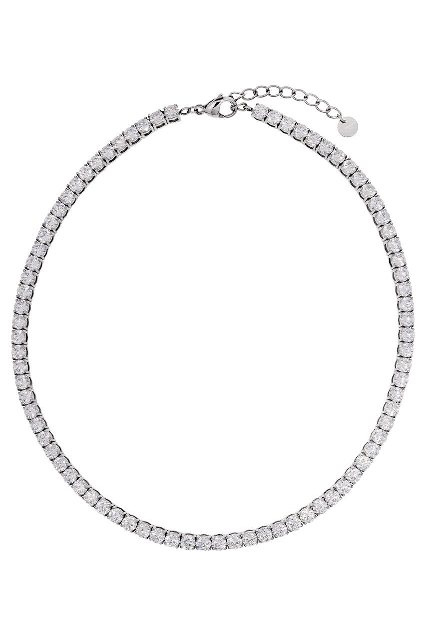 Billede af Dyrberg/Kern Snake Necklace, Color: Silver/Crystal, Onesize, Women