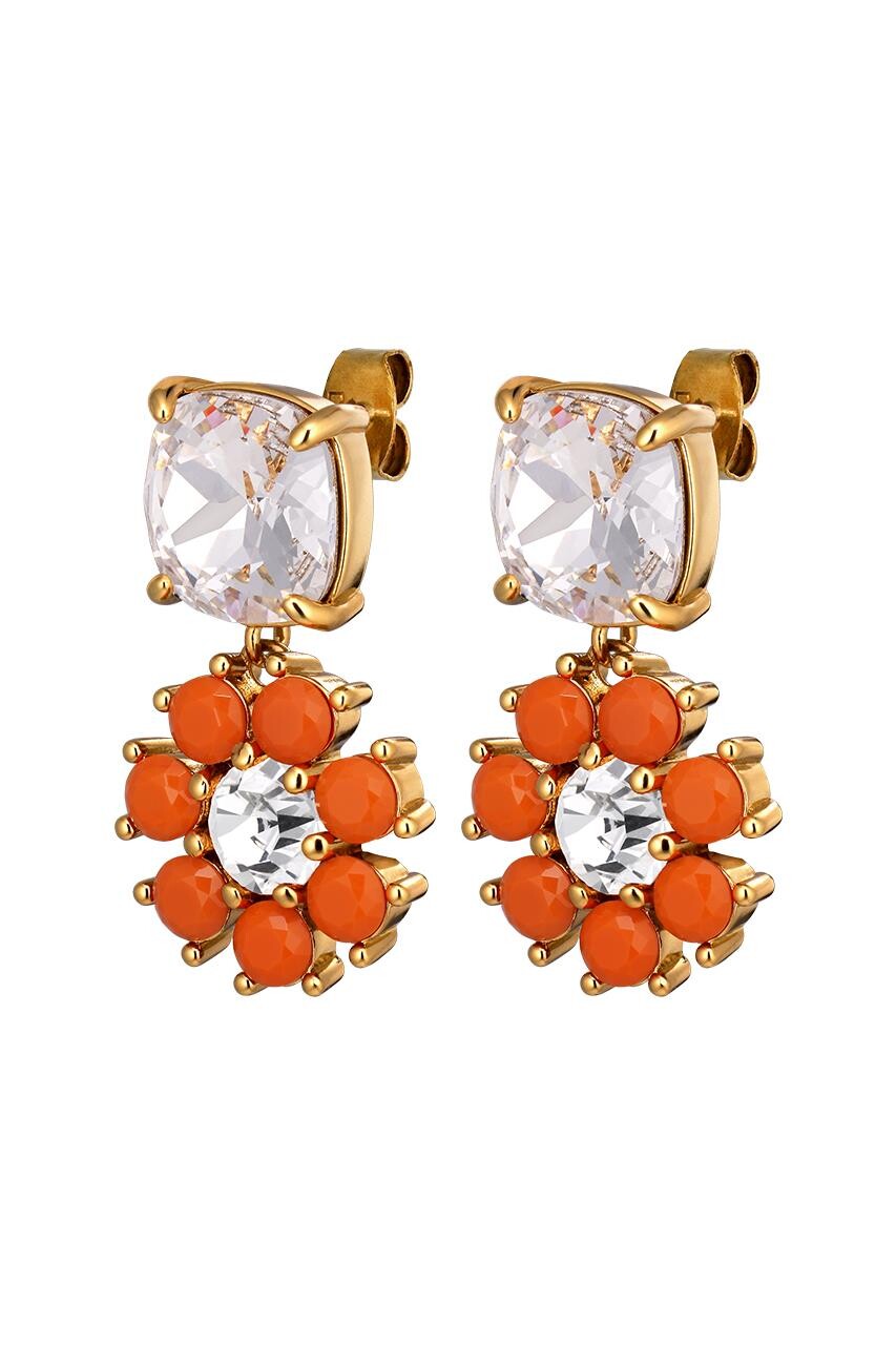 Dyrberg Kern Poppy Earring , Color Gold Crystal, Onesize, Women