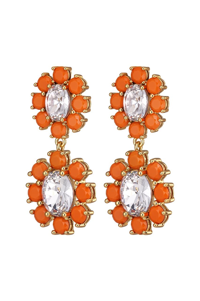 Dyrberg Kern Lina Ohrringe in Gold und Orange – Glamour pur!