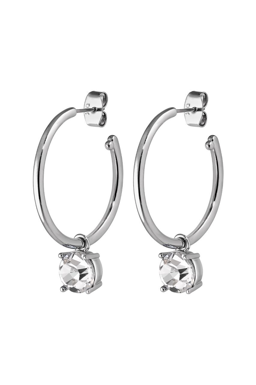 Dyrberg Kern Diega Earring, Color Silver Crystal, Onesize, Women