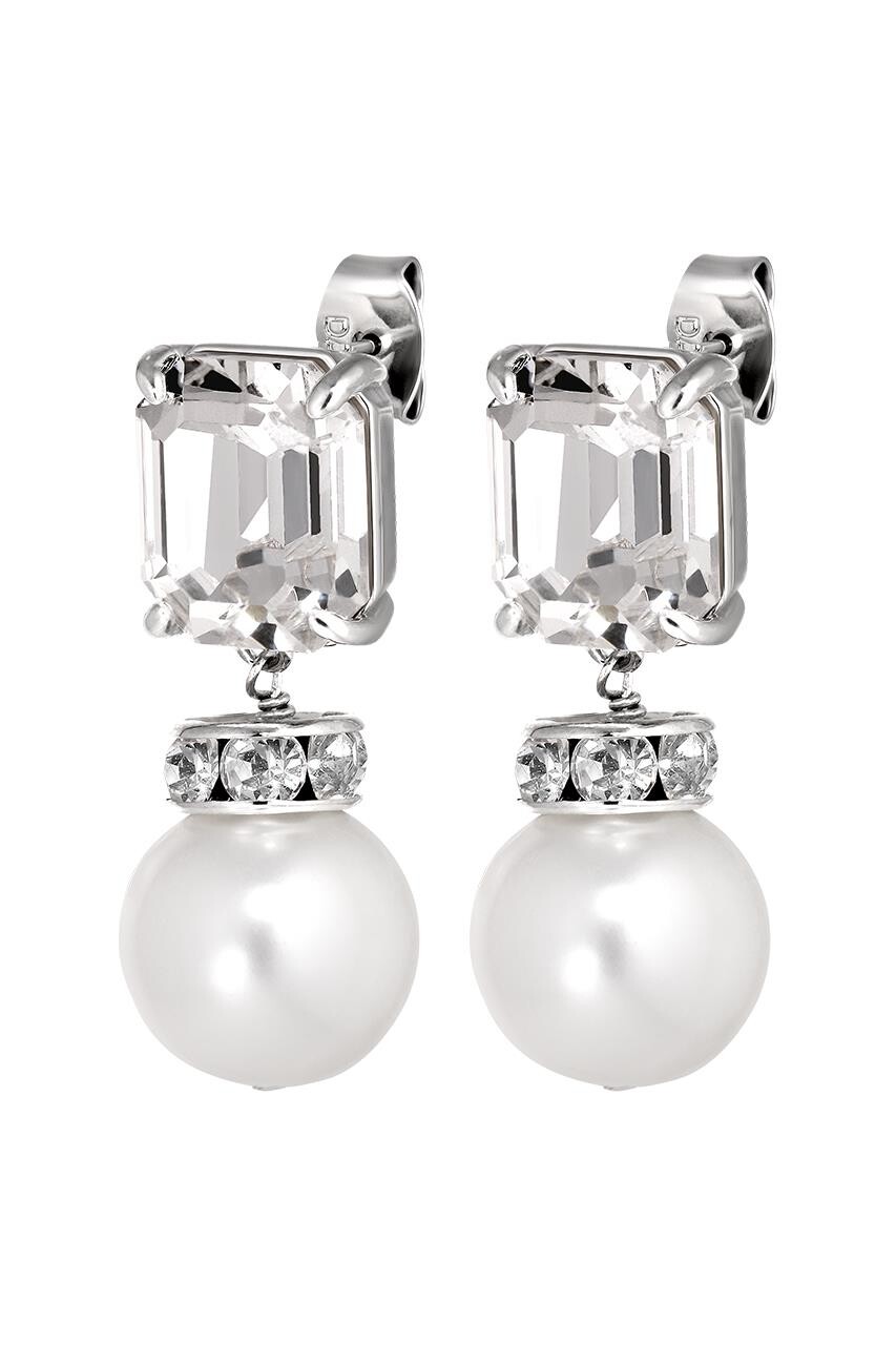 Dyrberg Kern Wali Earring , Color Silver Crystal, Onesize, Women